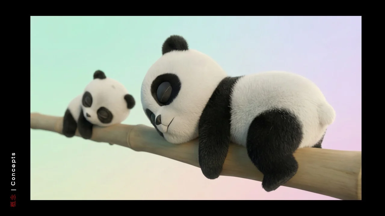 Dongfeng/Huawei · Panda — Panda — Bamboo perch — side view