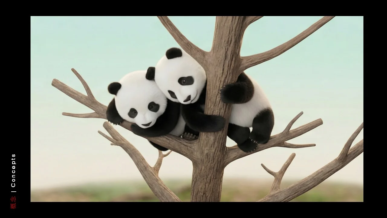 Dongfeng/Huawei · Panda — Panda — Tree-climbing — close-up