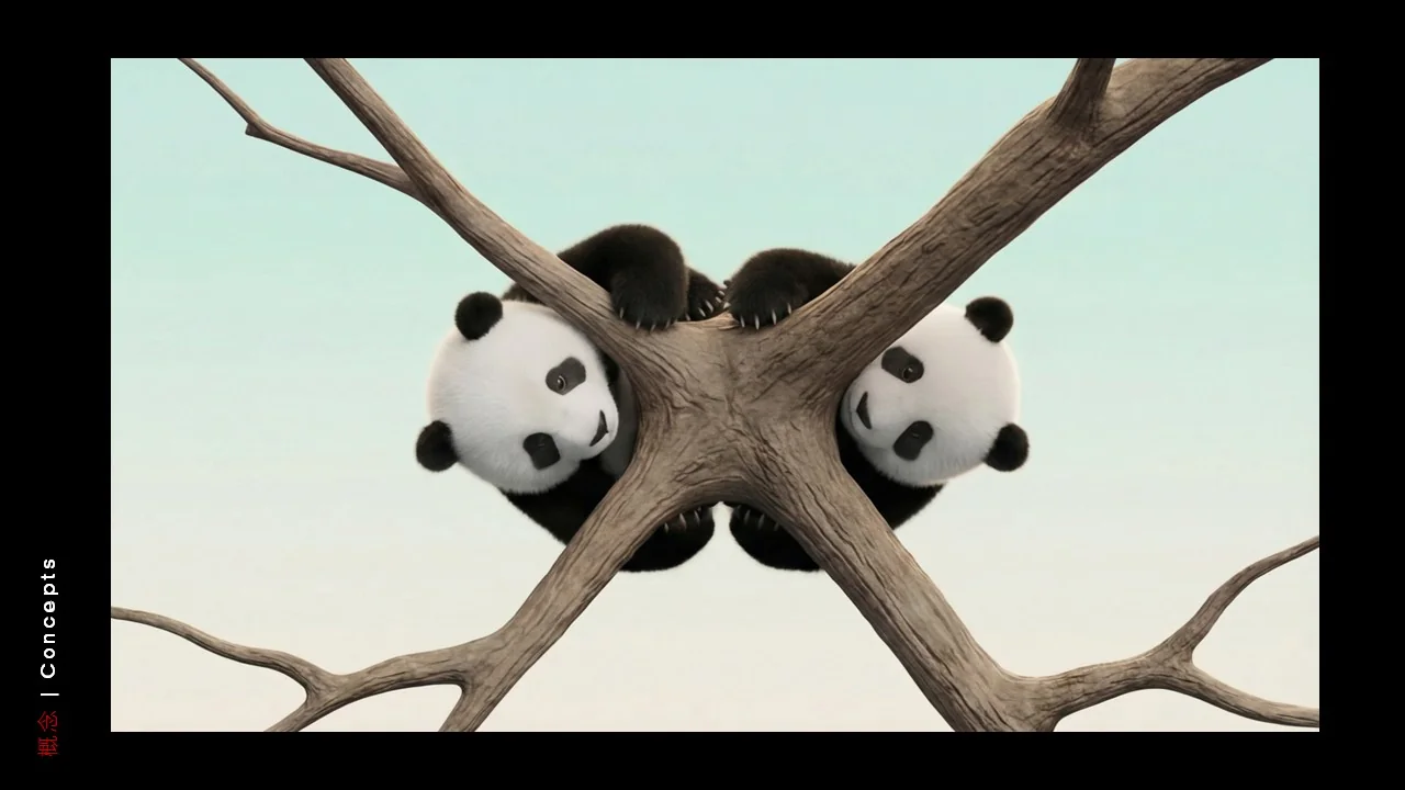 Dongfeng/Huawei · Panda — Panda — Tree-climbing — overhead view