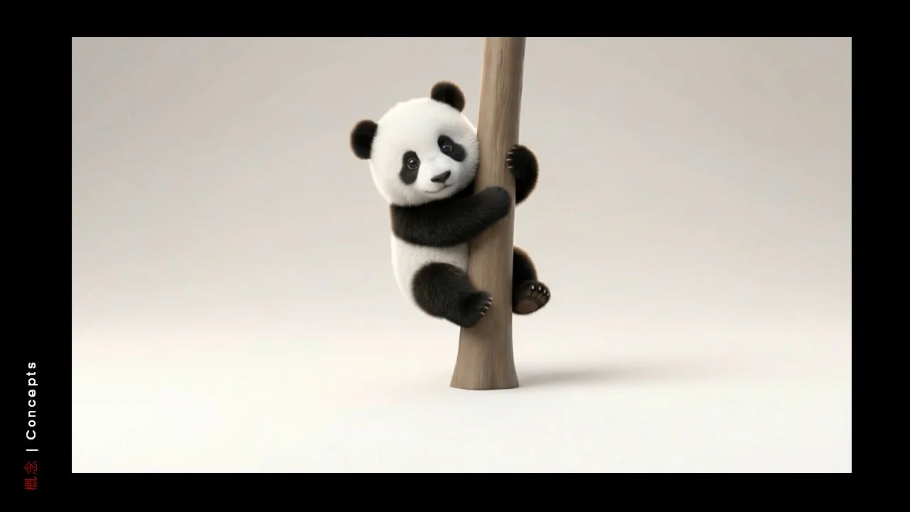 Dongfeng/Huawei · Panda — Panda — Tree-climbing — single-character pose