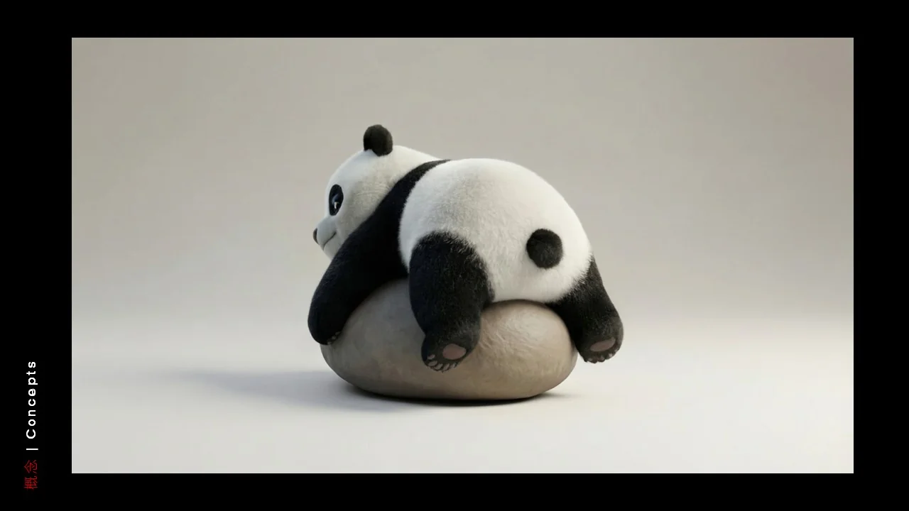 Dongfeng/Huawei · Panda — Panda — Seated embrace — rear view