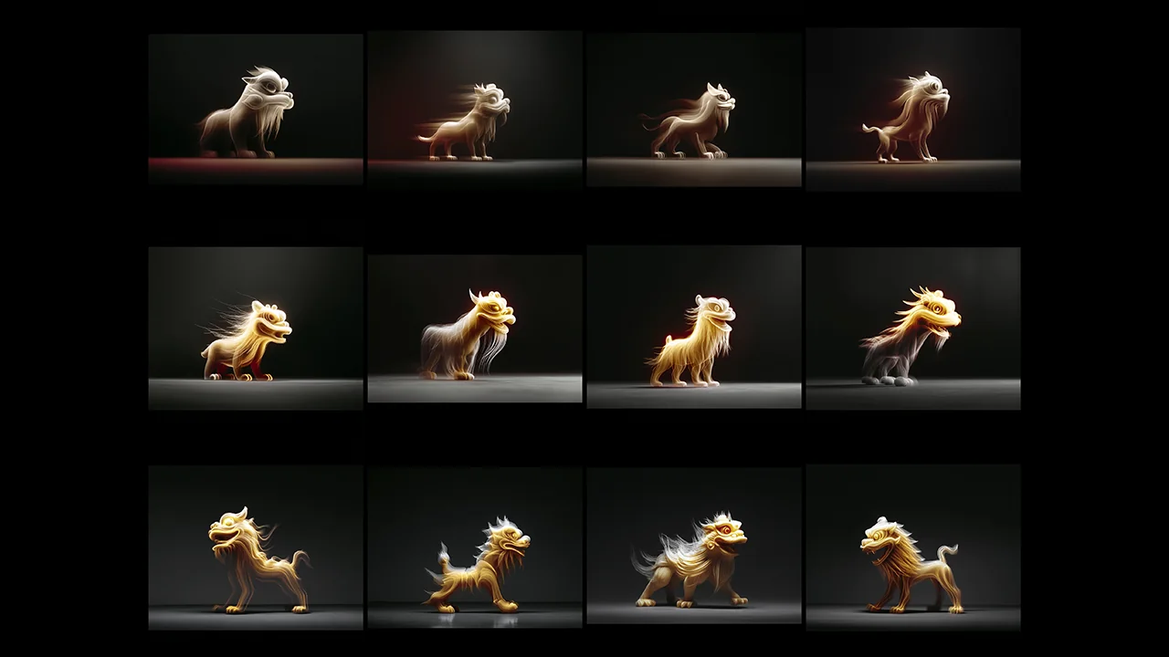 M-HERO Model B — Lion — original projection exploration
