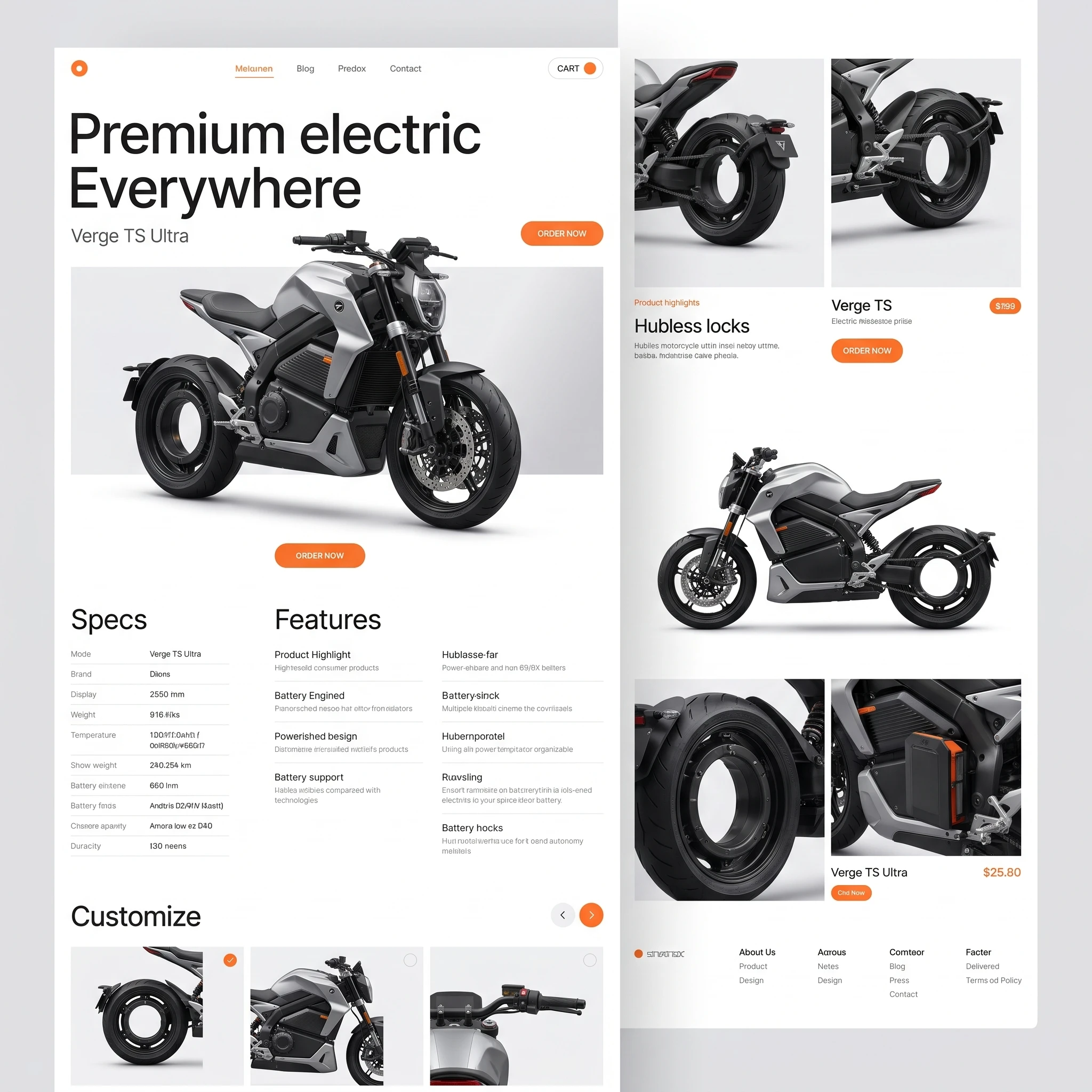 Independent motorcycle design presentation board