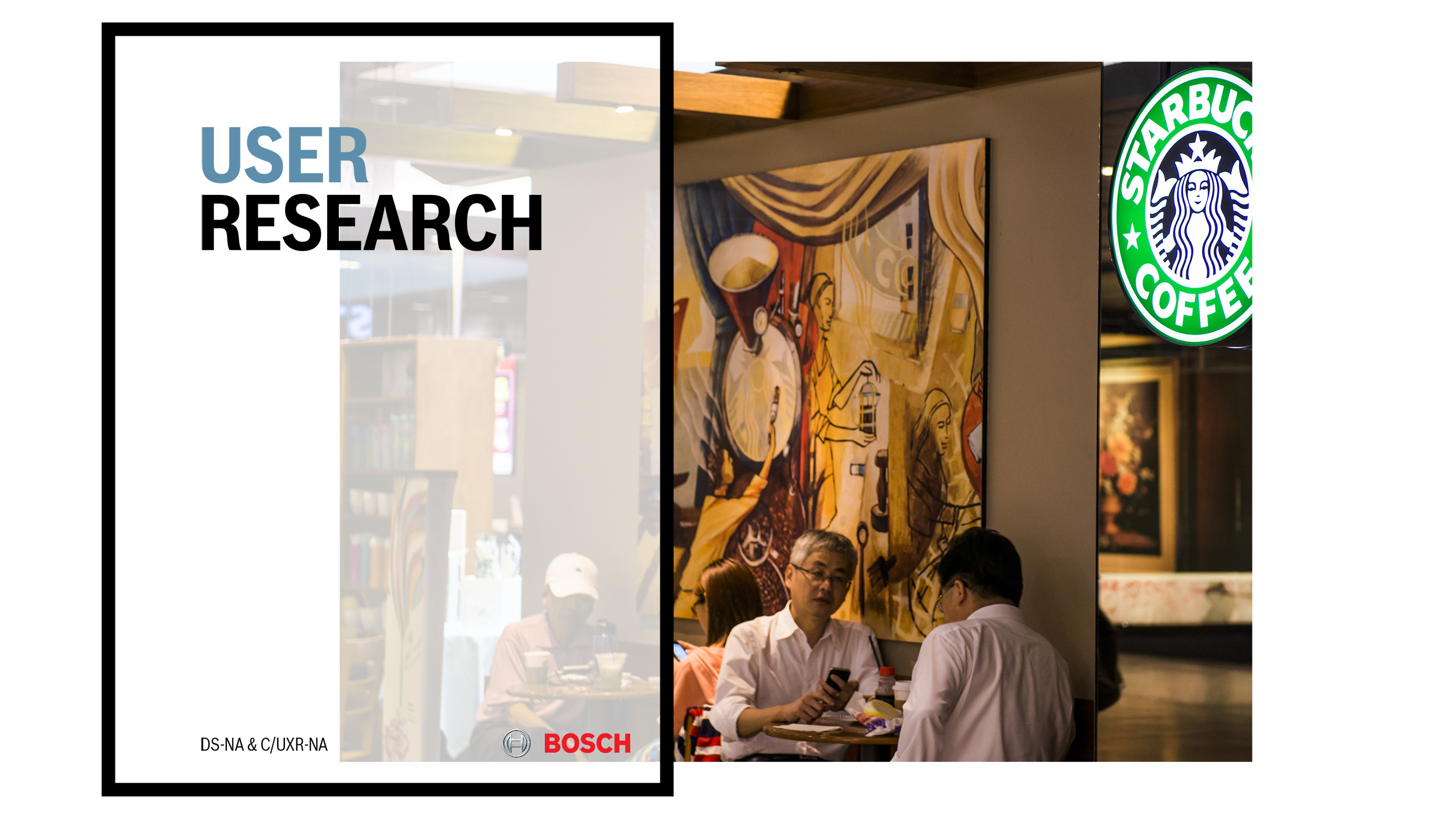 Bosch diesel research board showing field interviews with participants