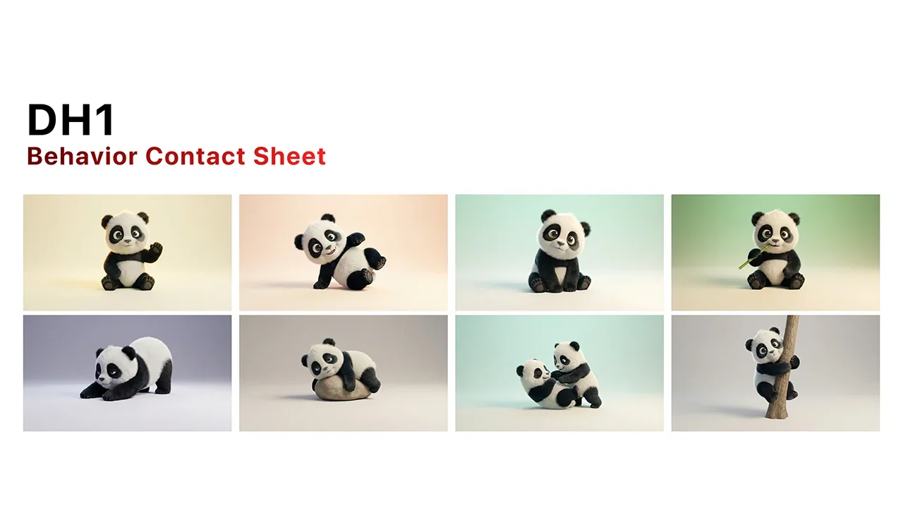 M8 — Panda — behavior contact sheet