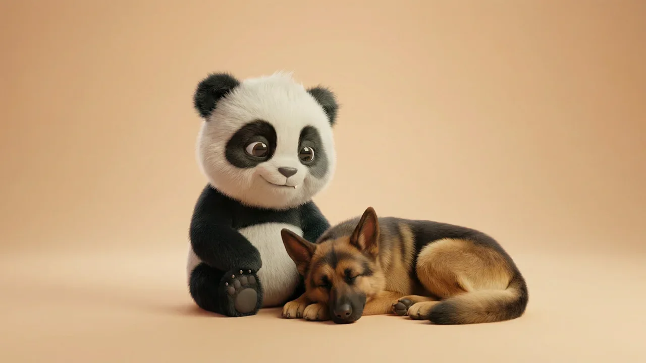 M8 — Panda — Pet Mode with German Shepherd