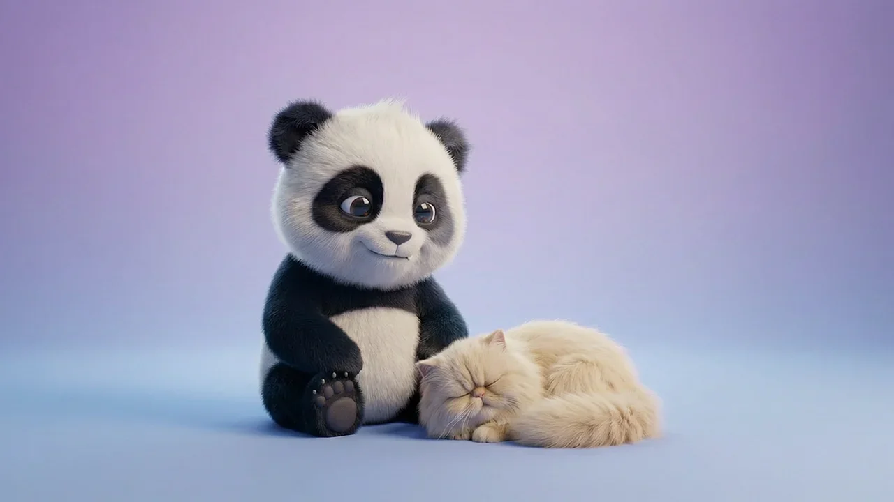 M8 — Panda — Pet Mode with sleeping cat