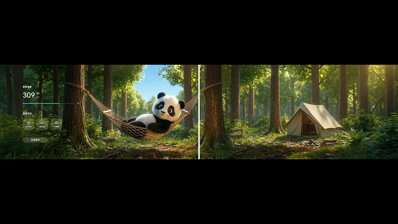 M8 — Panda — Camping Mode day interface variation