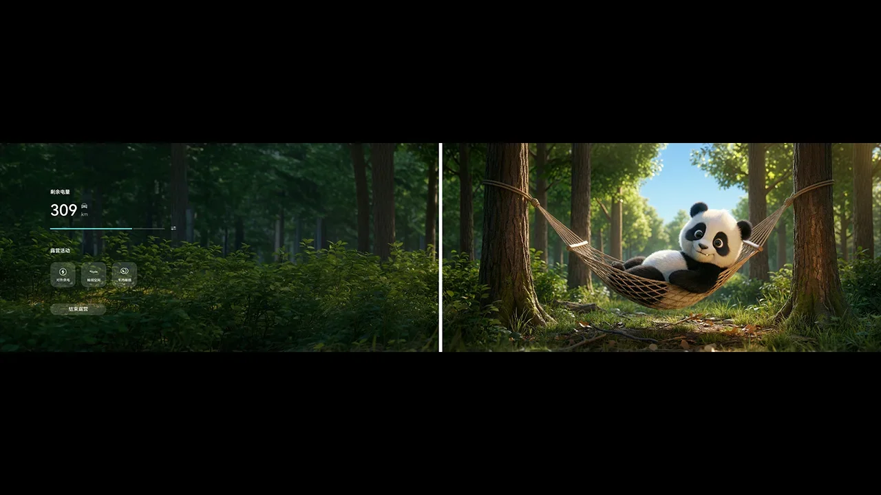 M8 — Panda — Camping Mode day interface