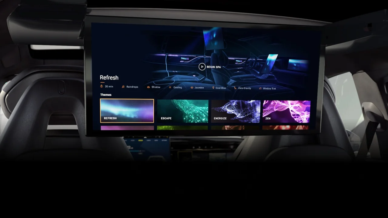 Rear passenger entertainment display